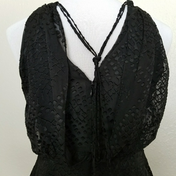 😀 NWOT BCBGMaxAzria Black Silk Blend Halter Top - Picture 5 of 8